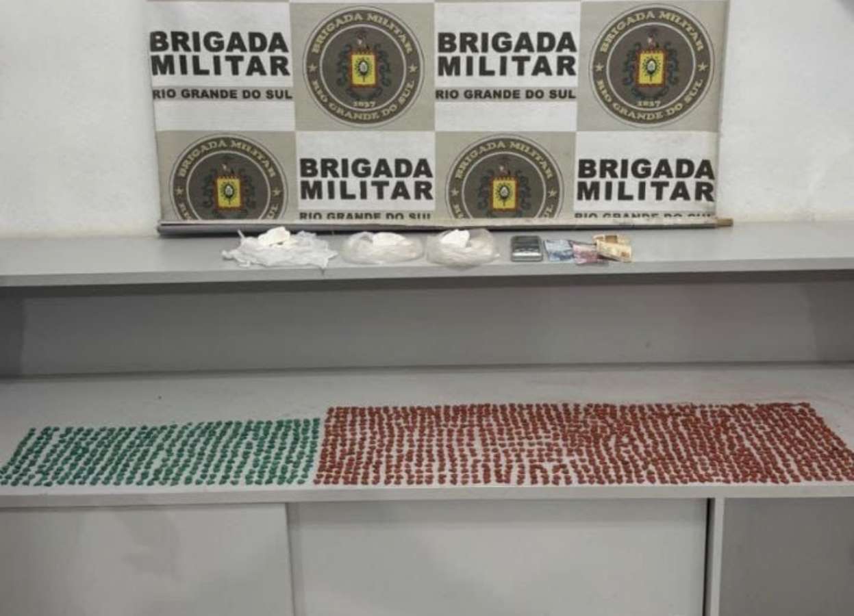 Homem com mais de 1,2 mil comprimidos de ecstasy é preso por tráfico de drogas, em Getúlio Vargas