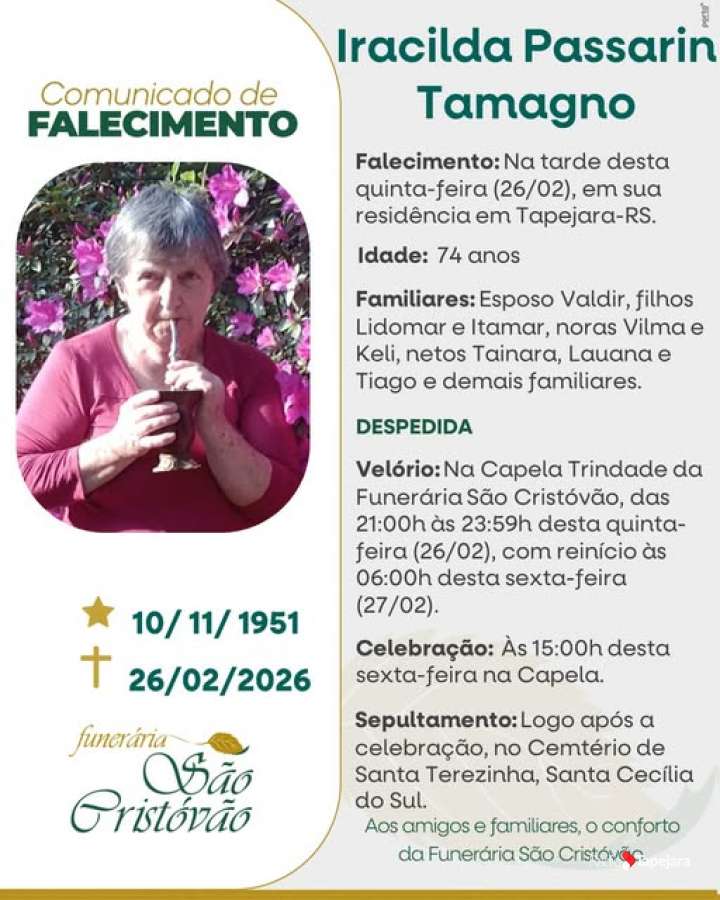 Iracilda Passarin Tamagno