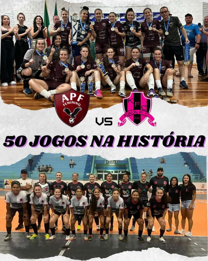 APF e Kika F.C. chegam a 50 confrontos no futsal feminino