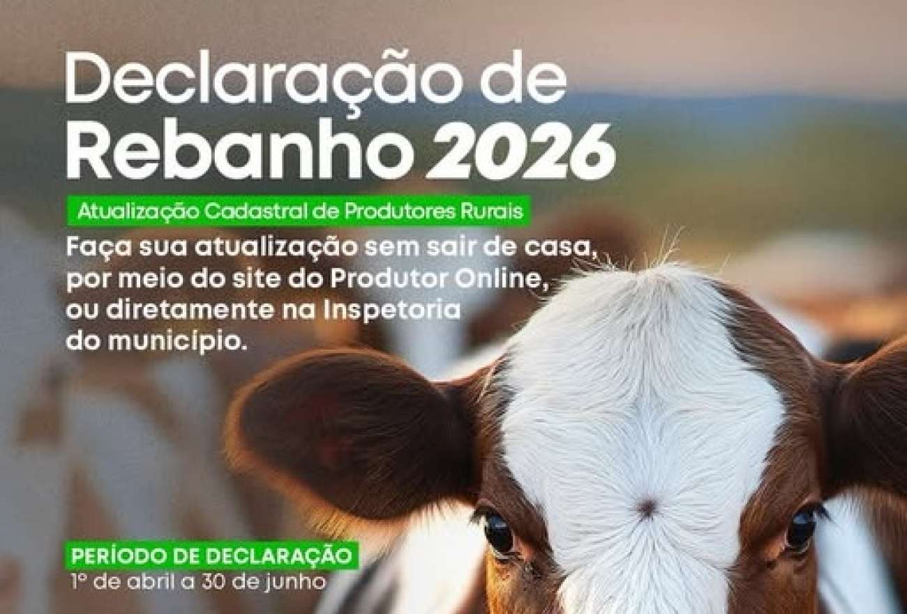 Água Santa abre no dia 1º, o período para Declaração de Rebanho 2026