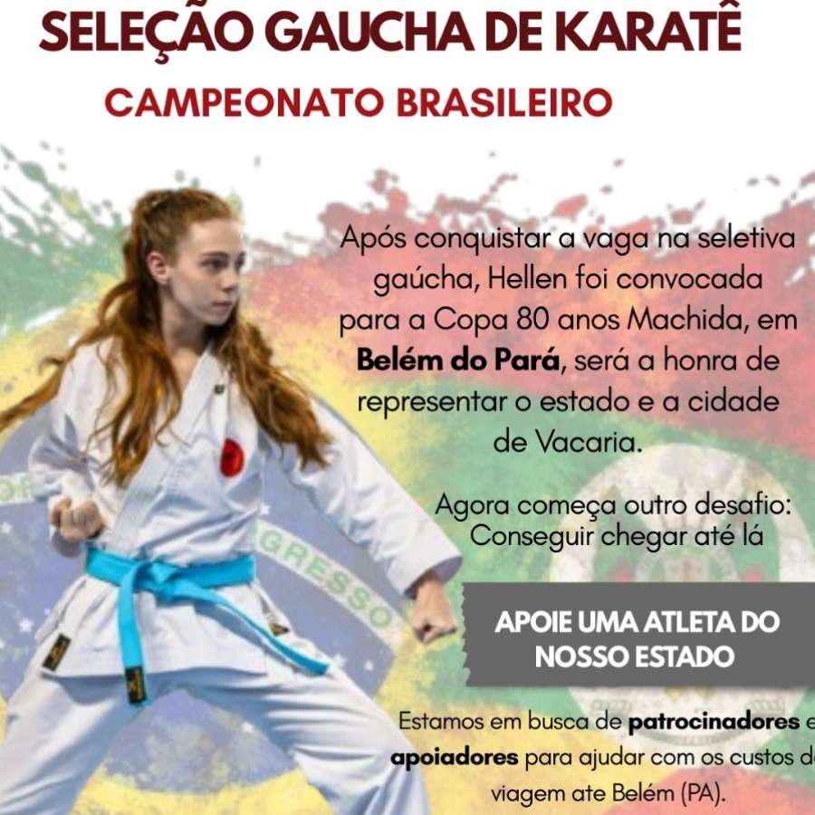 Atleta tapejarense é convocada para o Campeonato Brasileiro de Karatê