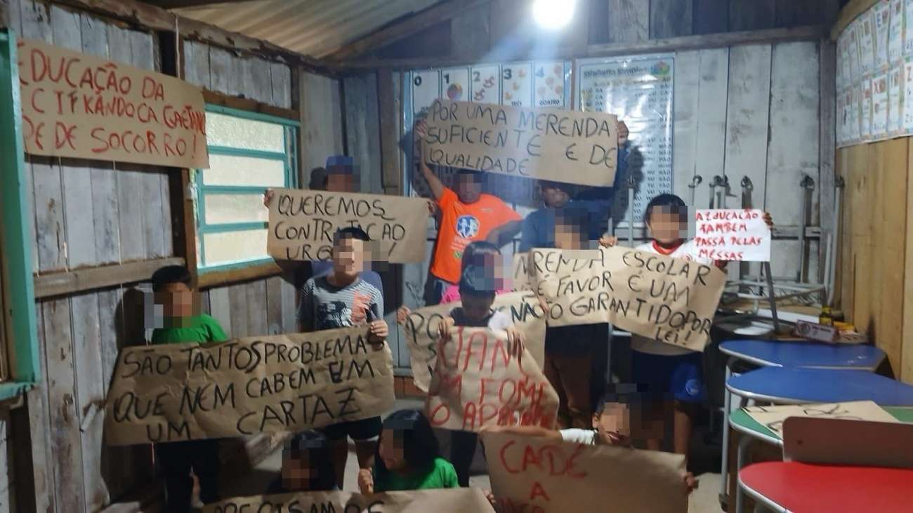 Indígenas relatam falta de merenda escolar há mais de 15 dias no Inkra Sertão