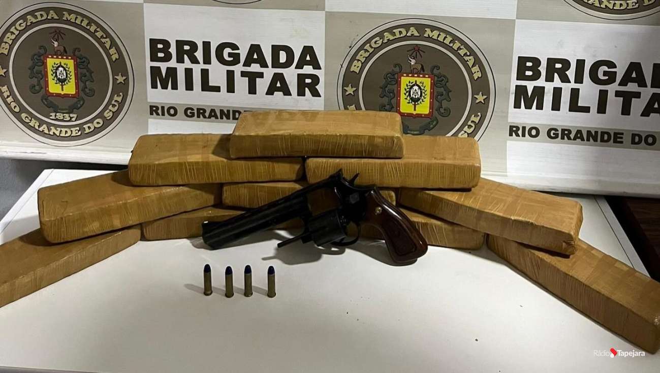 Brigada Militar apreende quase 6 kg de maconha e arma de fogo em Carazinho