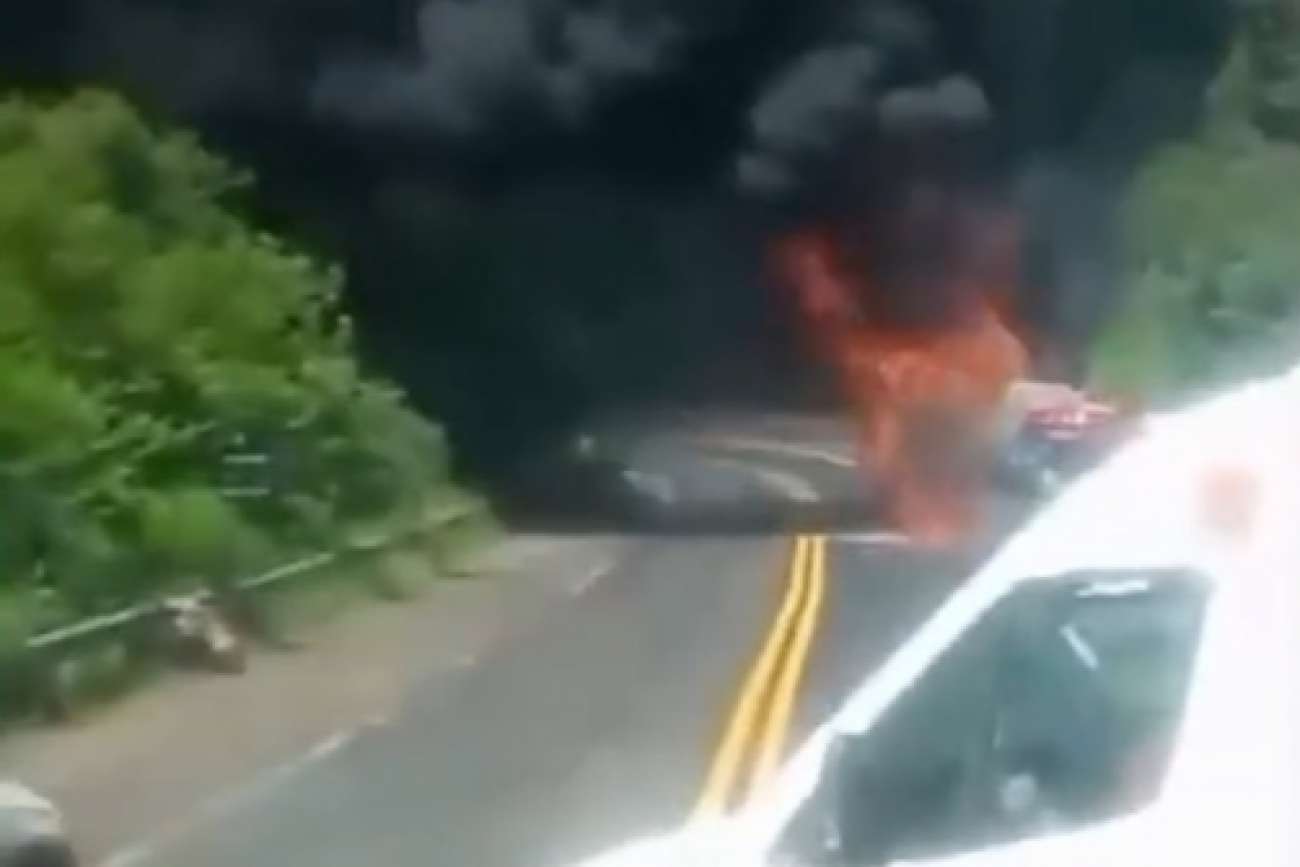 Incêndio em caminhão-tanque interdita BR-386 em Marques de Souza