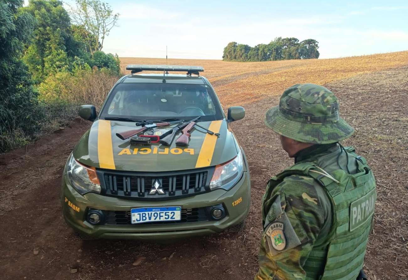 BM prende homem por porte ilegal de arma de fogo e atividade de caça em Sertão