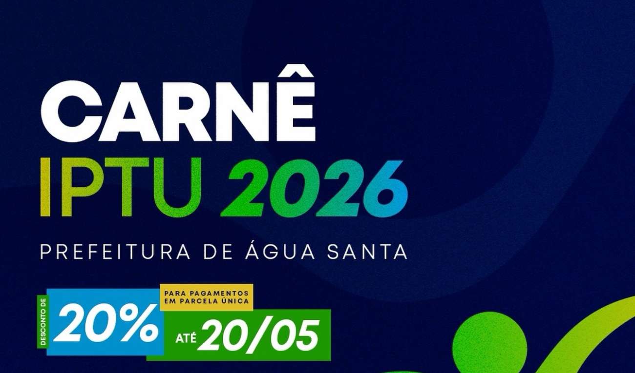 Carnês do IPTU de Água Santa já estão disponíveis para pagamento