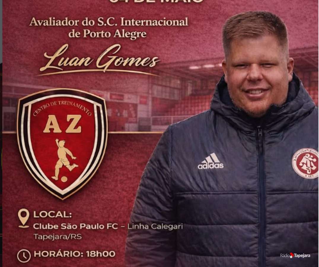 CT AZ/São Paulo promove avaliação com observador do Internacional em Tapejara