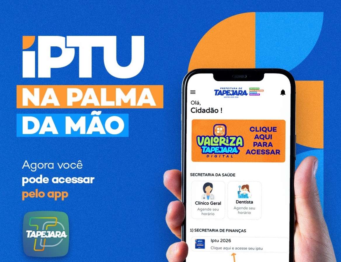 IPTU 2026 de Tapejara pode ser acessado pelo aplicativo