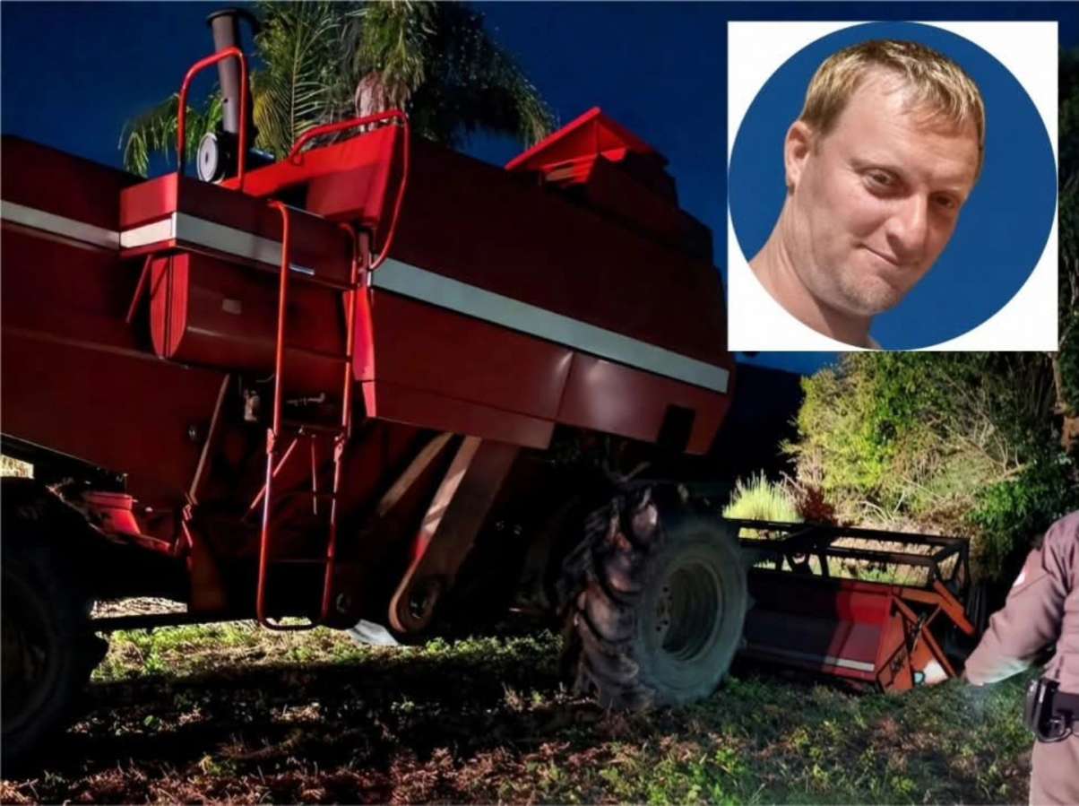 Agricultor morre após acidente com colheitadeira no interior do RS