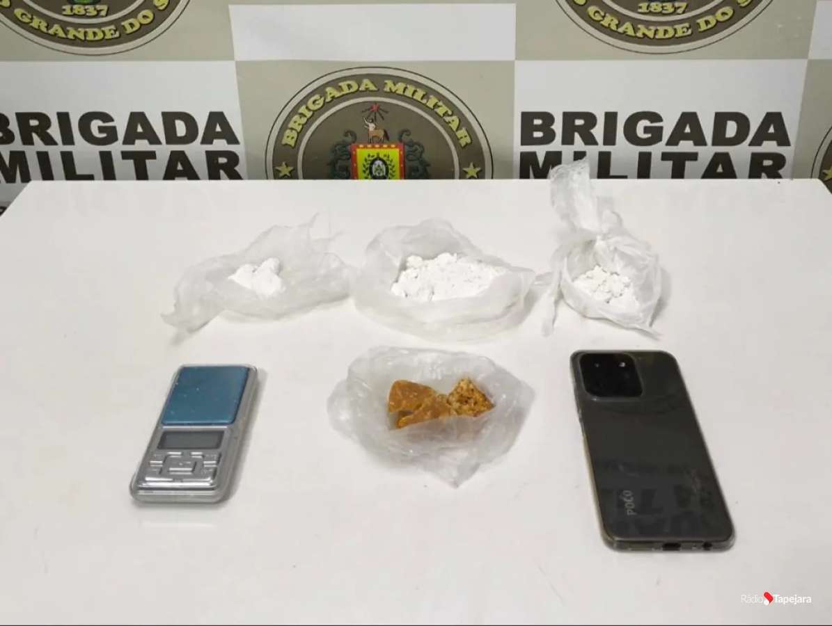 Brigada Militar prende homem por tráfico de drogas em Serafina Corrêa
