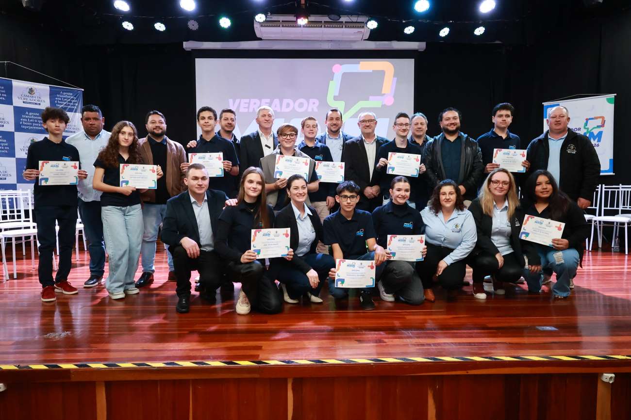 Prefeitura reforça papel da juventude na formação cidadã durante posse dos vereadores mirins de 2026