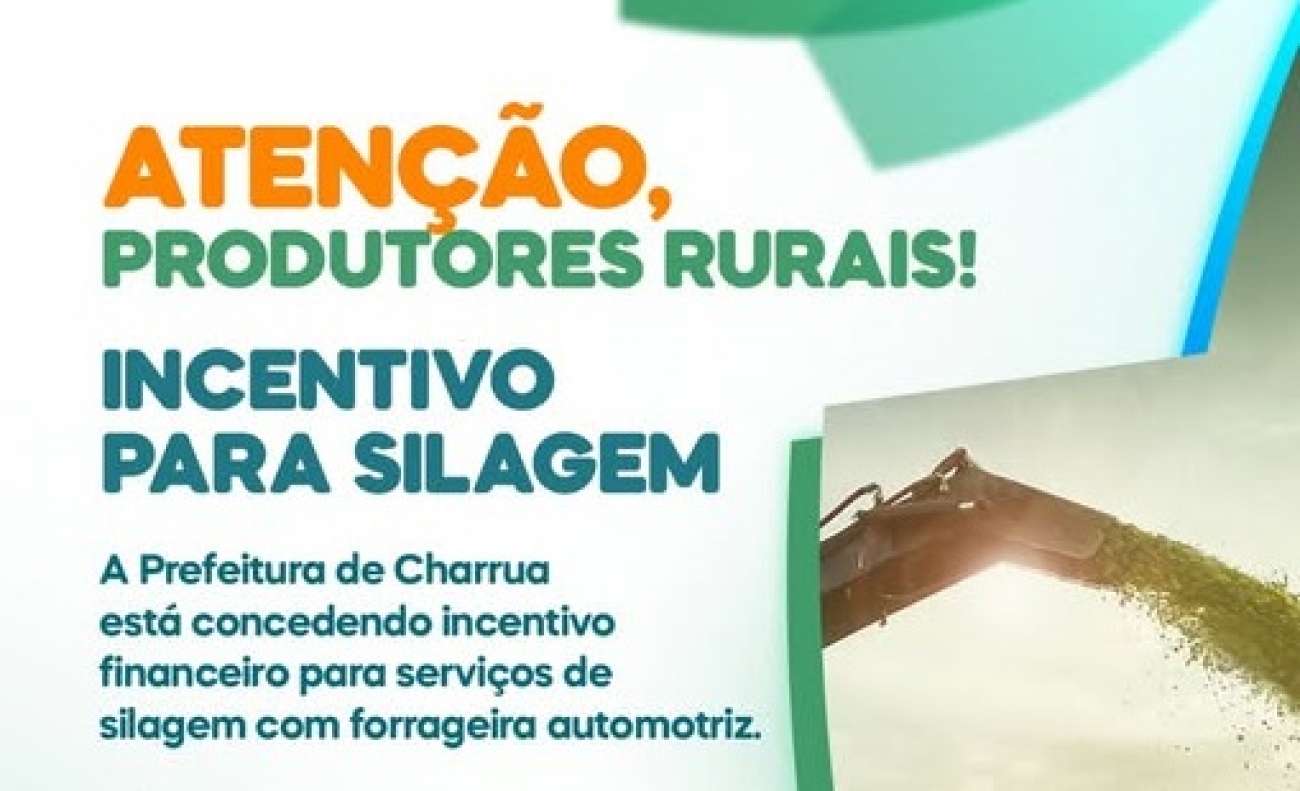Prefeitura de Charrua oferece incentivo financeiro para produtores que realizarem silagem