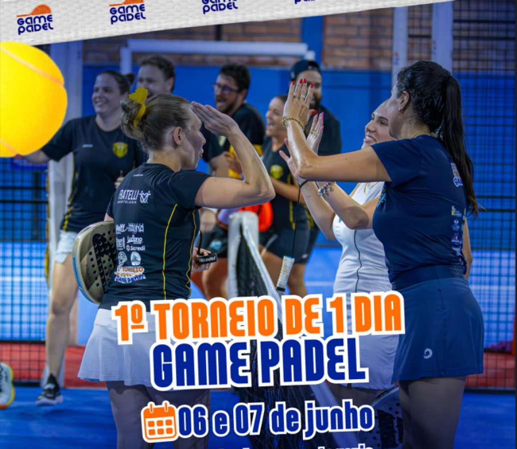 Game Padel realiza 1º Torneio de 1 Dia em junho, com disputas até as finais no mesmo dia