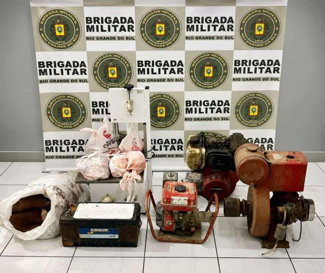 Dupla é detida com materiais furtados durante ação da Brigada Militar na BR-386, em Soledade
