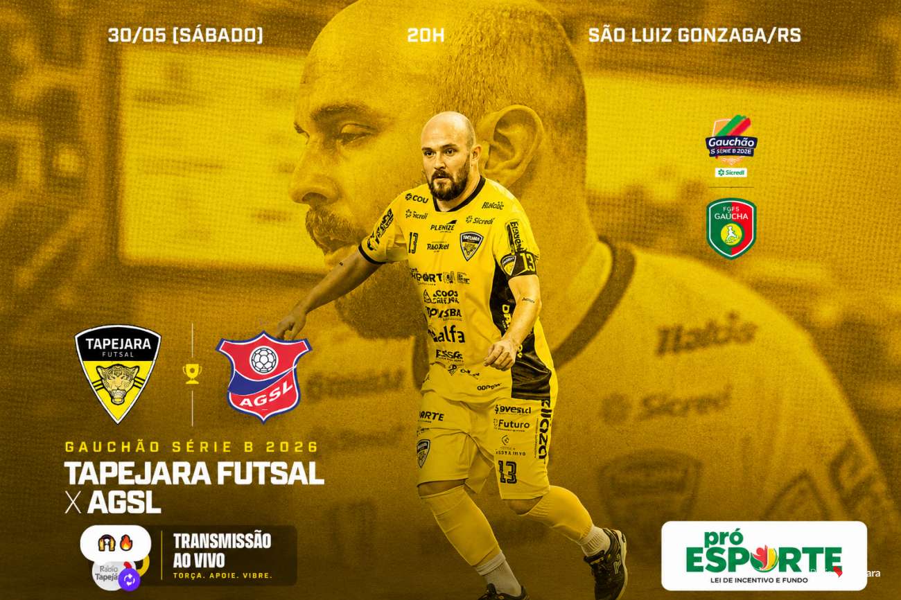 Tapejara Futsal visita o AGSL em busca da segunda vitória na Liga Gaúcha Série B