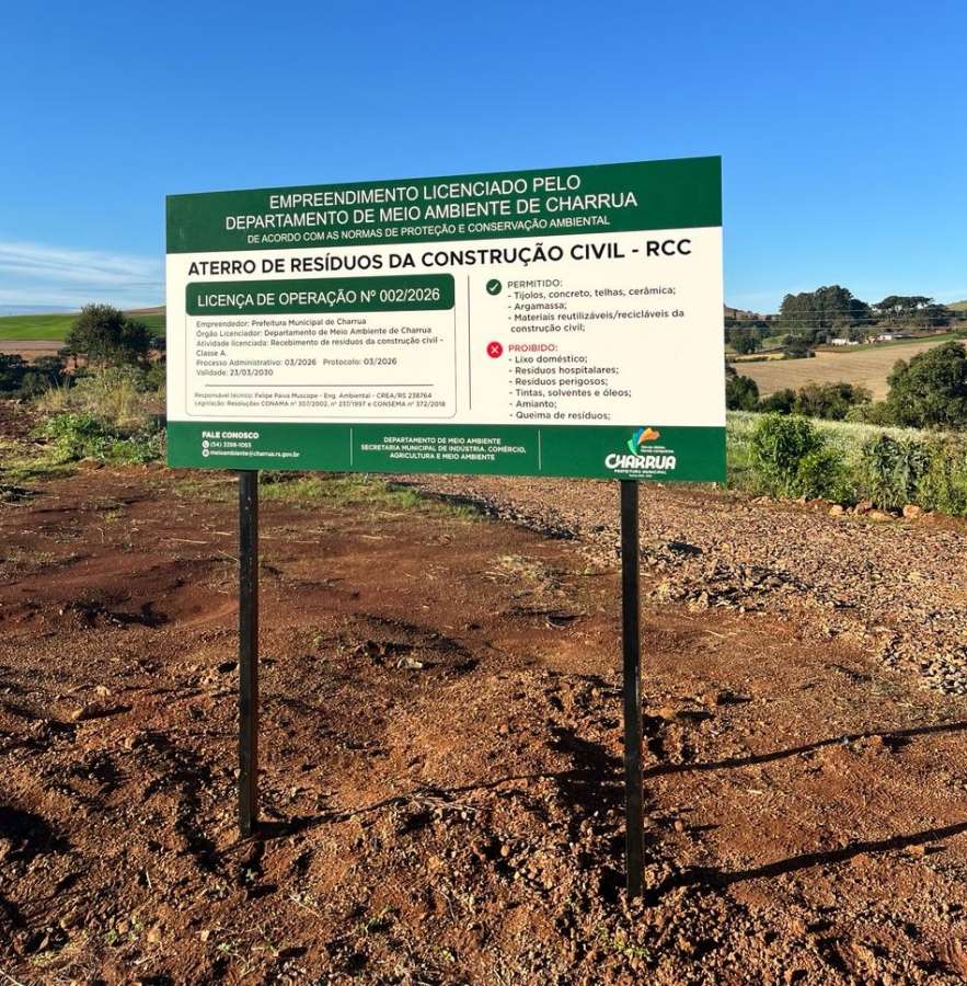 Terreno Industrial de Charrua está licenciado para receber resíduos da construção civil