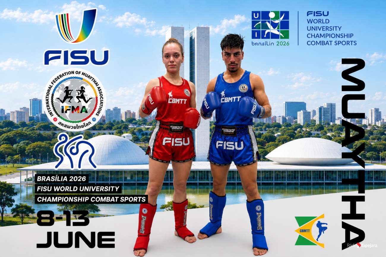 Tapejarenses representam o Brasil no Mundial Universitário de Muaythai em Brasília