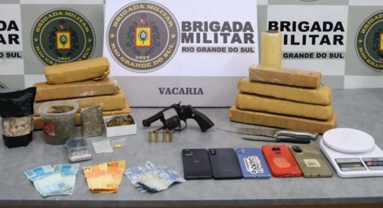 BM prende dois indivíduos por tráfico de drogas em Vacaria