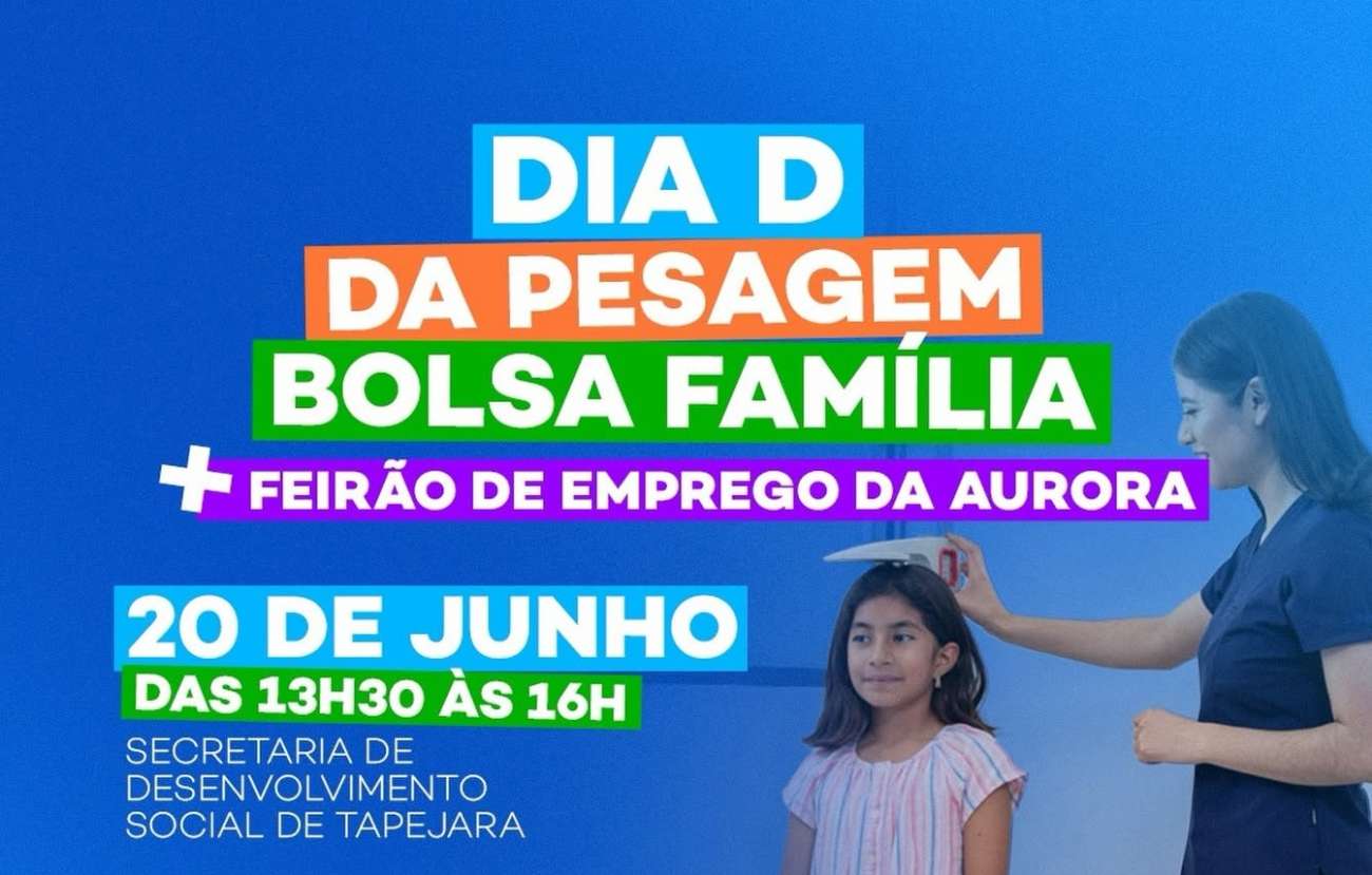 Dia D da Pesagem do Bolsa Família acontece neste sábado em Tapejara