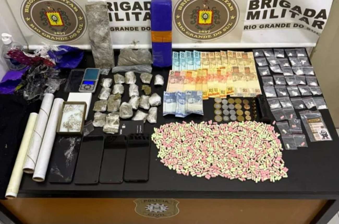 Operação da Brigada Militar apreende drogas sintéticas, maconha e cocaína em Passo Fundo
