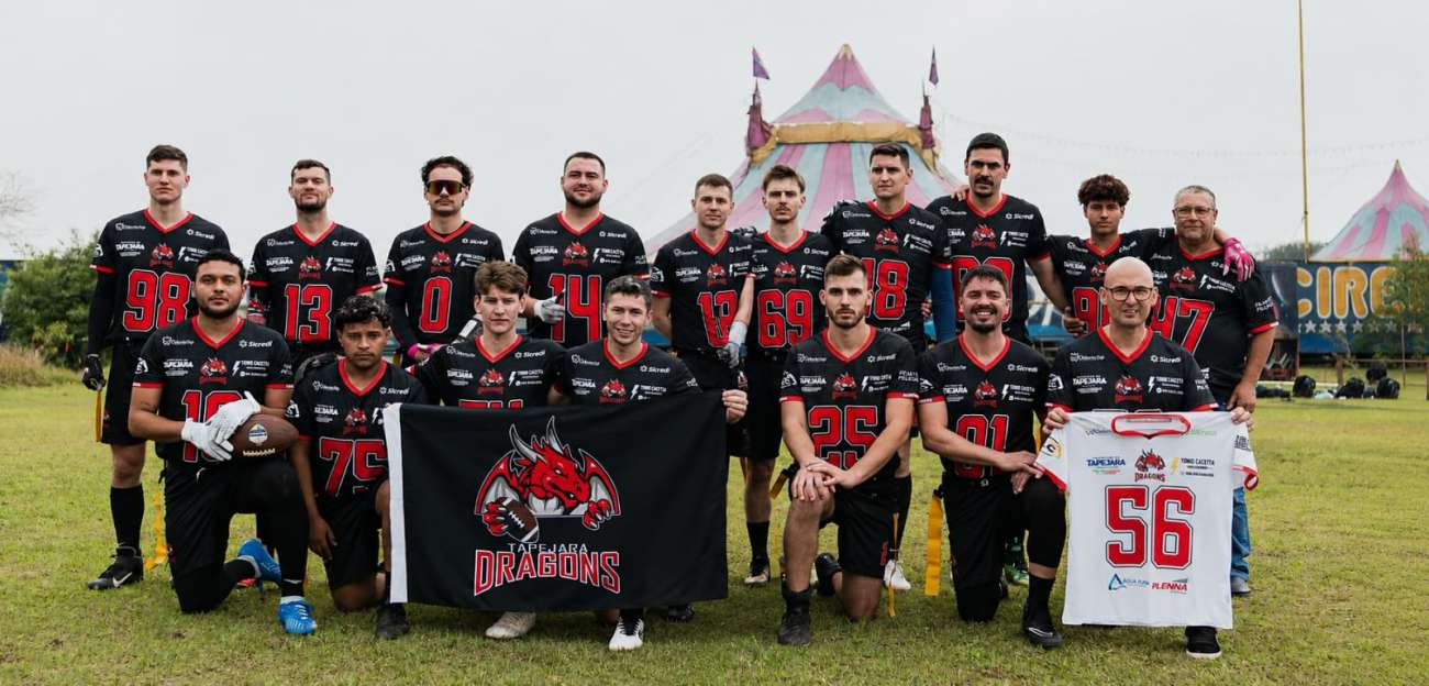 Tapejara Dragons representa Tapejara e o Rio Grande do Sul na etapa Regional Sul do Brasileirão de Flag Football