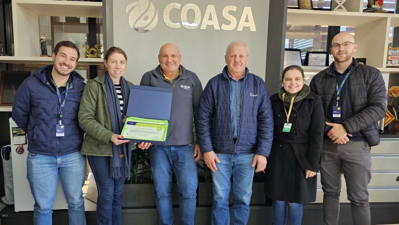 Coasa recebe certificação por utilizar energia proveniente de fontes renováveis