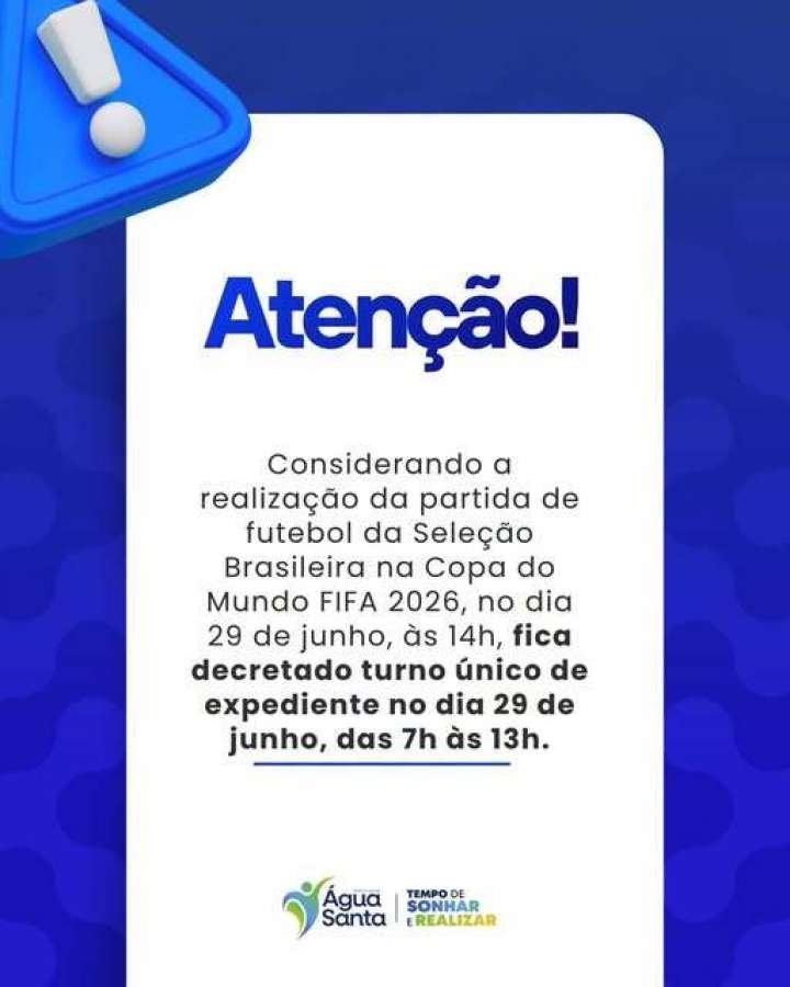 Repartições de Água Santa terão alteração no atendimento nesta segunda e terça-feira