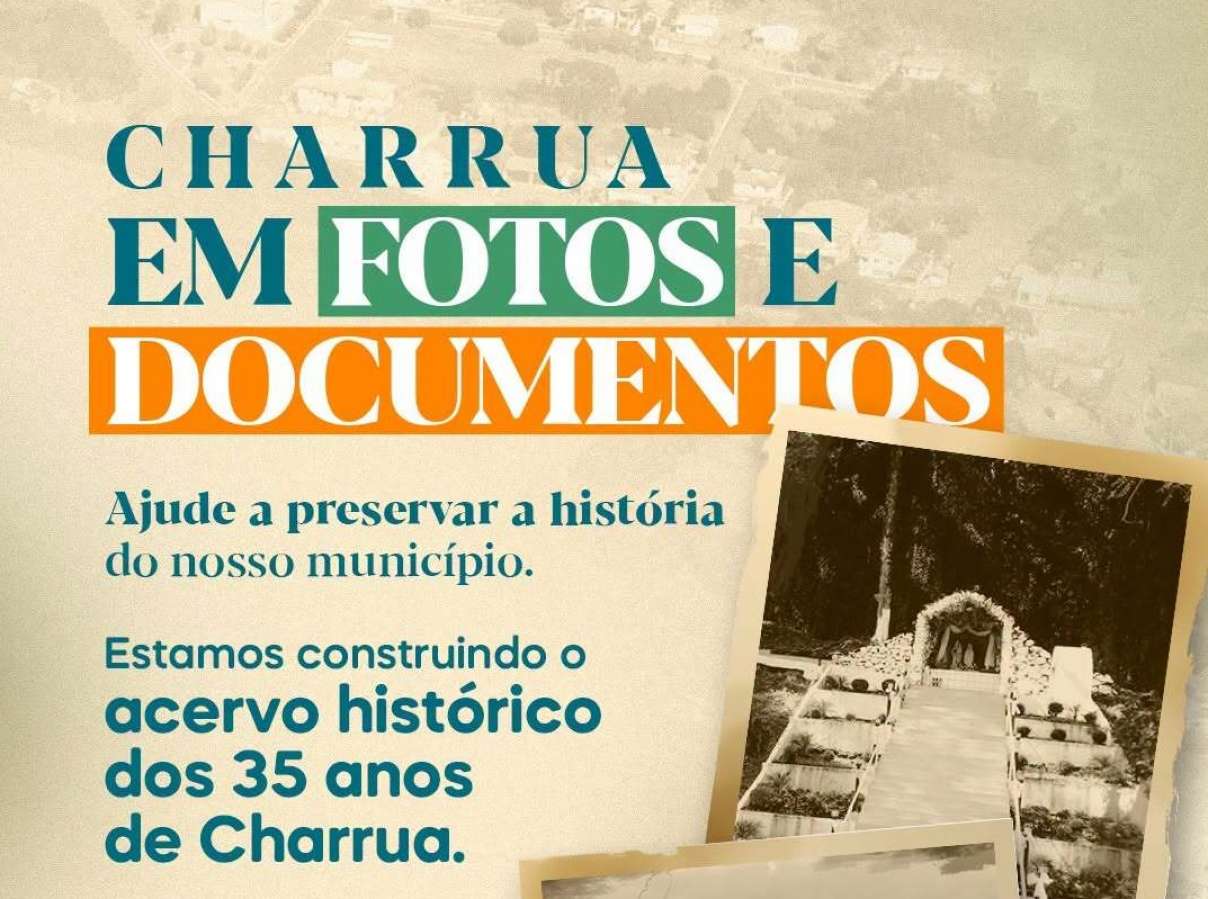 Charrua prepara acervo histórico para celebrar 35 anos de emancipação em 2027