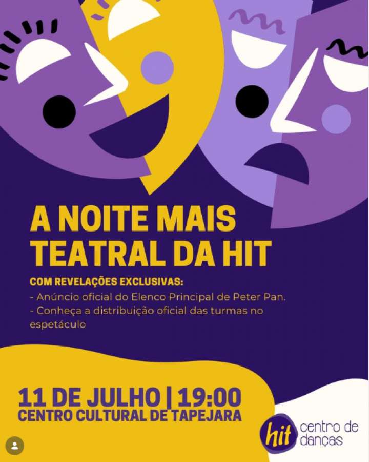 Centro Cultural de Tapejara recebe noite de teatro com apresentações da HIT Centro de Danças neste sábado