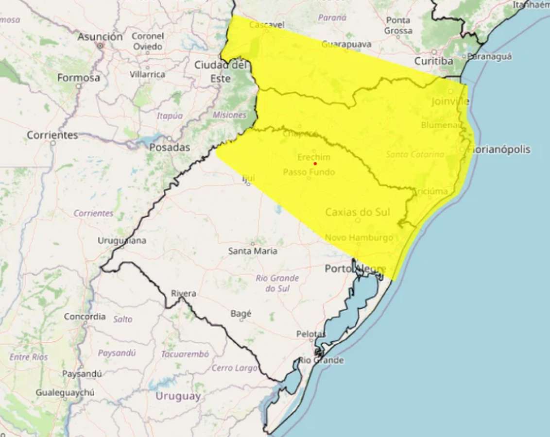 Chuva retorna ao RS nesta sexta-feira com alerta para temporais