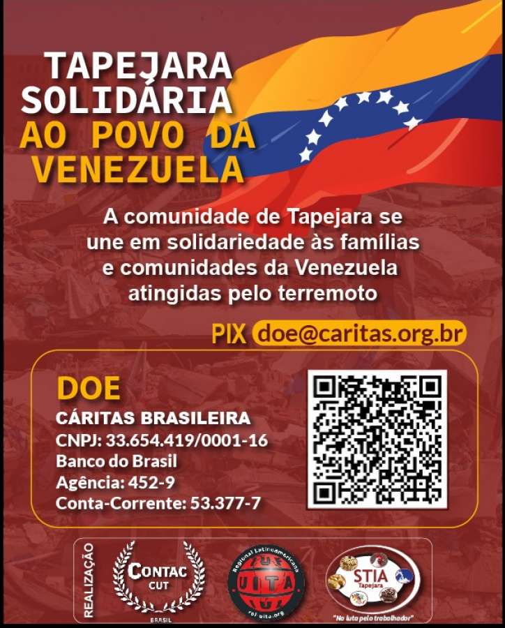 Tapejara mobiliza campanha de apoio às vítimas dos terremotos na Venezuela