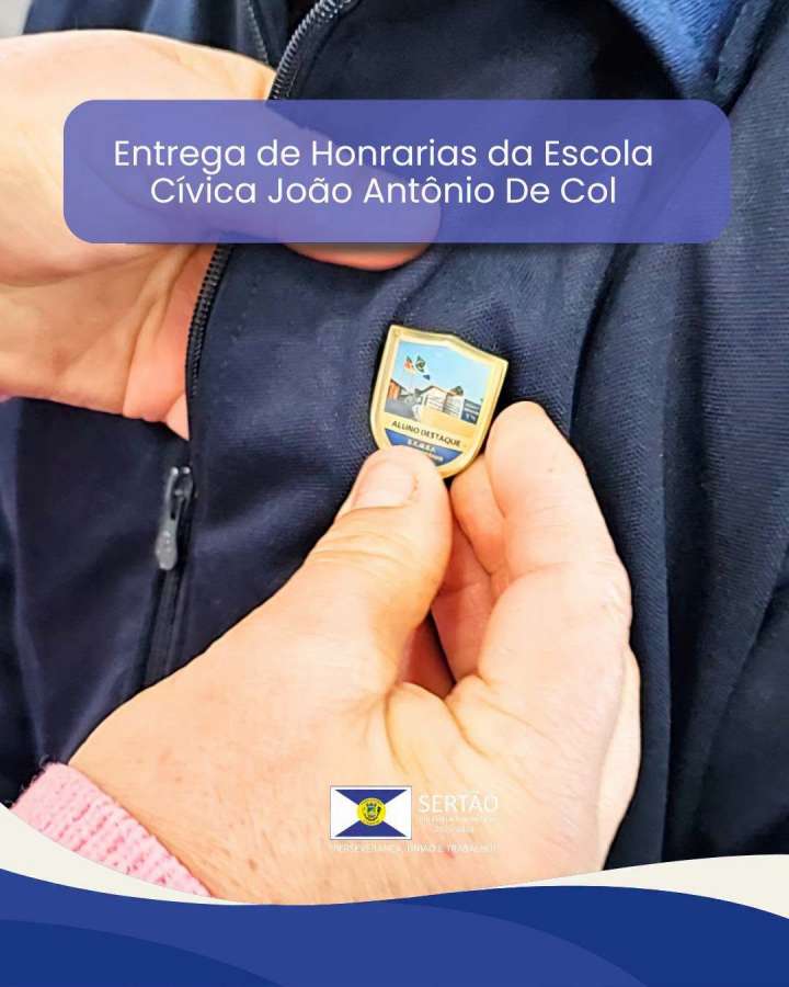 Escola Cívica João Antônio de Col, de Sertão, homenageia alunos com melhor desempenho no primeiro trimestre