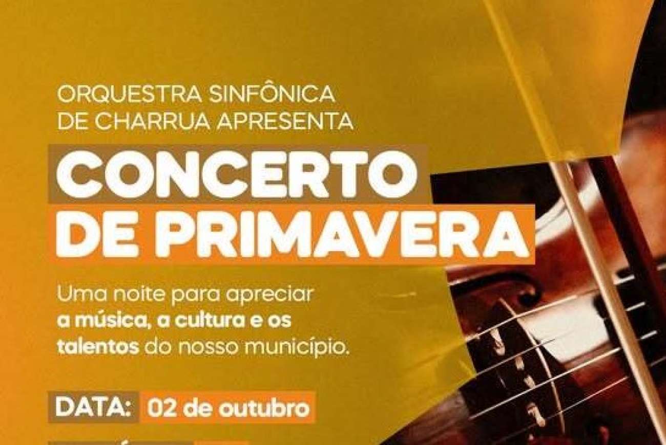 Charrua promove Concerto de Primavera com a Orquestra Sinfônica