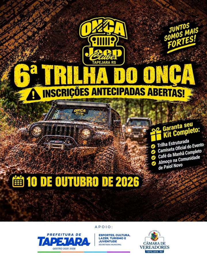 Tapejara recebe a 6ª edição da Trilha do Onça