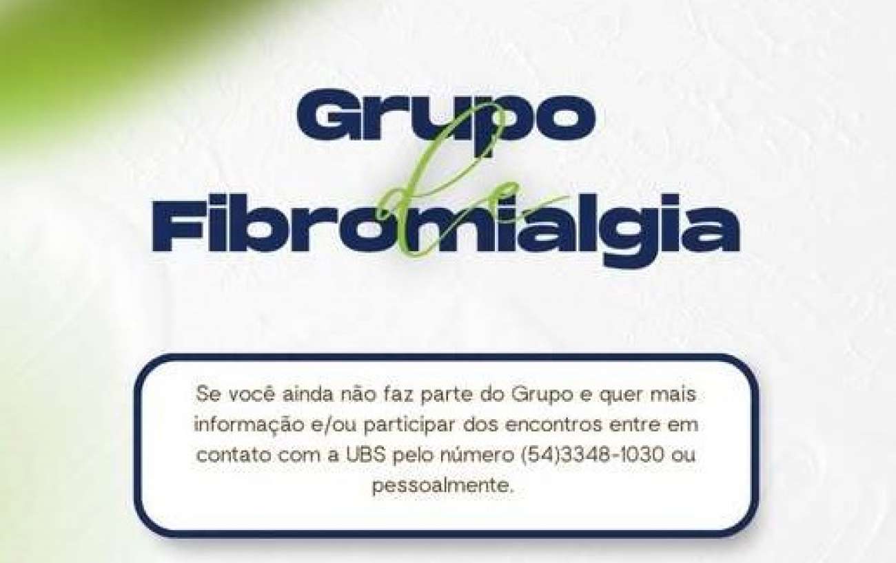 Grupo de Fibromialgia promove encontro nesta quinta-feira na UBS de Água Santa