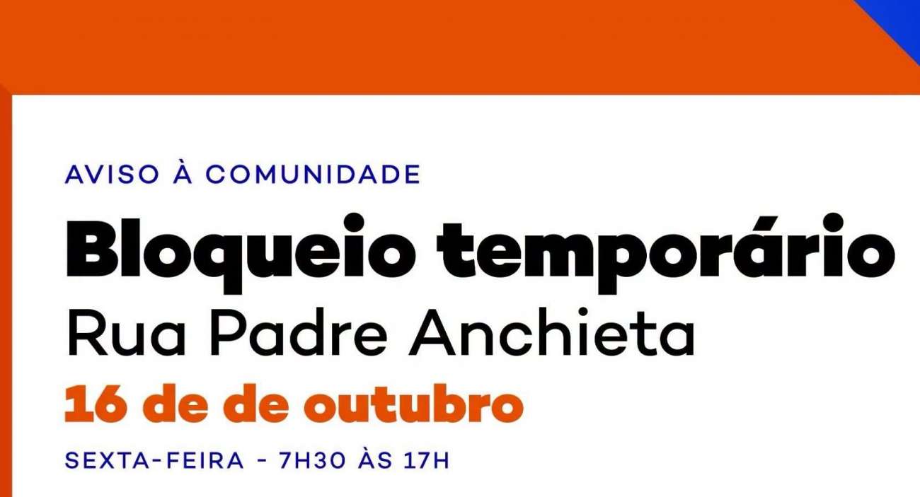 Rua Padre Anchieta terá bloqueio temporário nesta sexta-feira em Tapejara