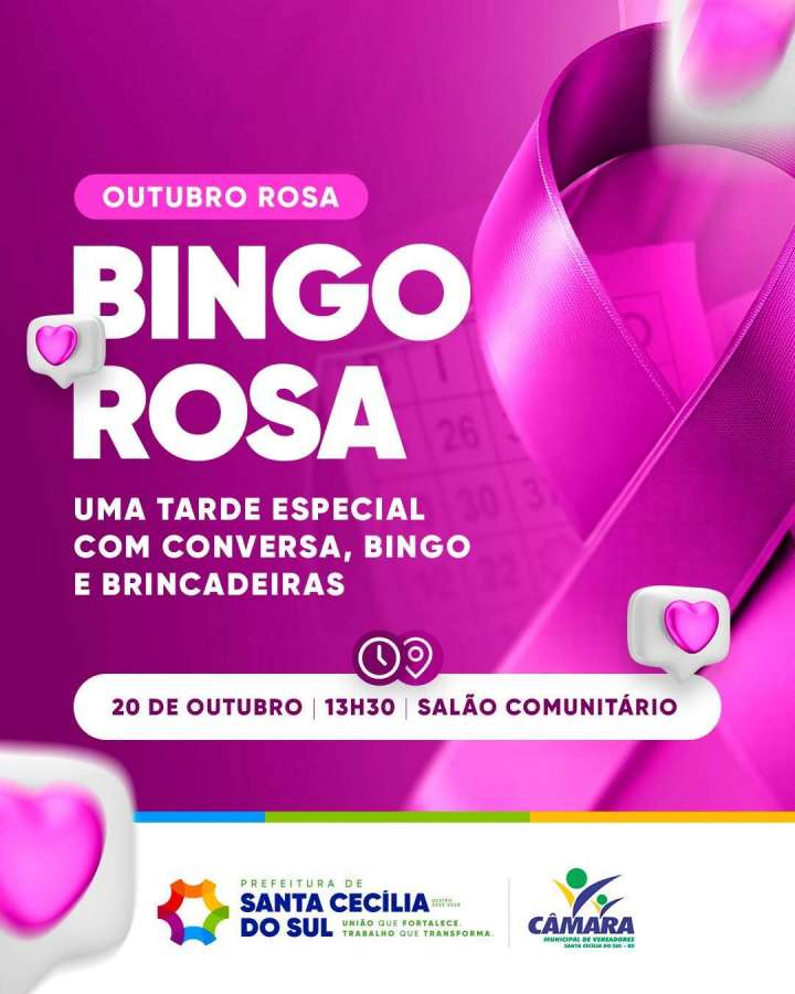 Santa Cecília do Sul promove Bingo Rosa nesta terça-feira