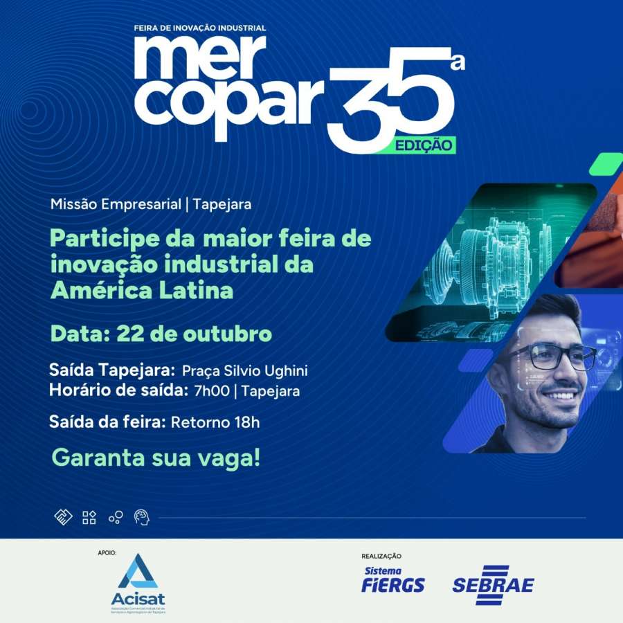 Missão empresarial de Tapejara participa amanhã da Feira Mercopar 2026