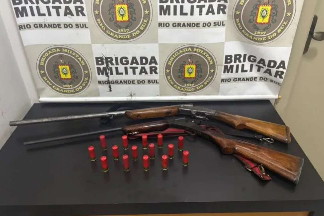 Homem é preso por violência doméstica e posse irregular de armas em Tapejara