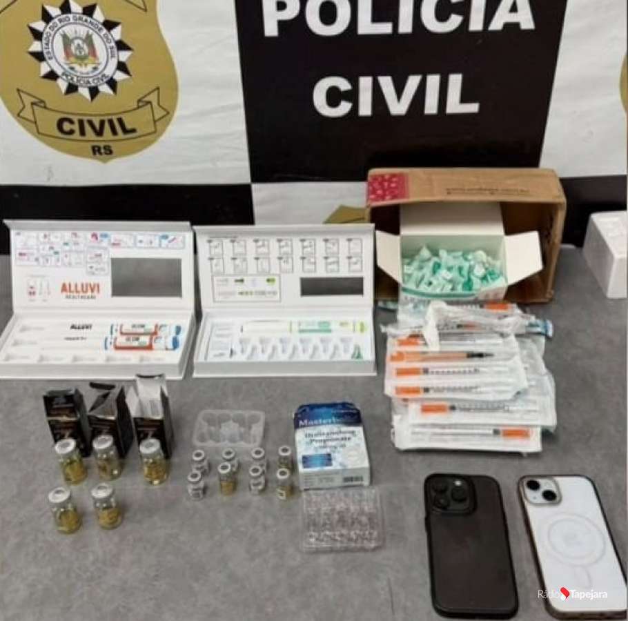 Polícia Civil prende três mulheres por suspeita de comércio ilegal de emagrecedores em Vacaria