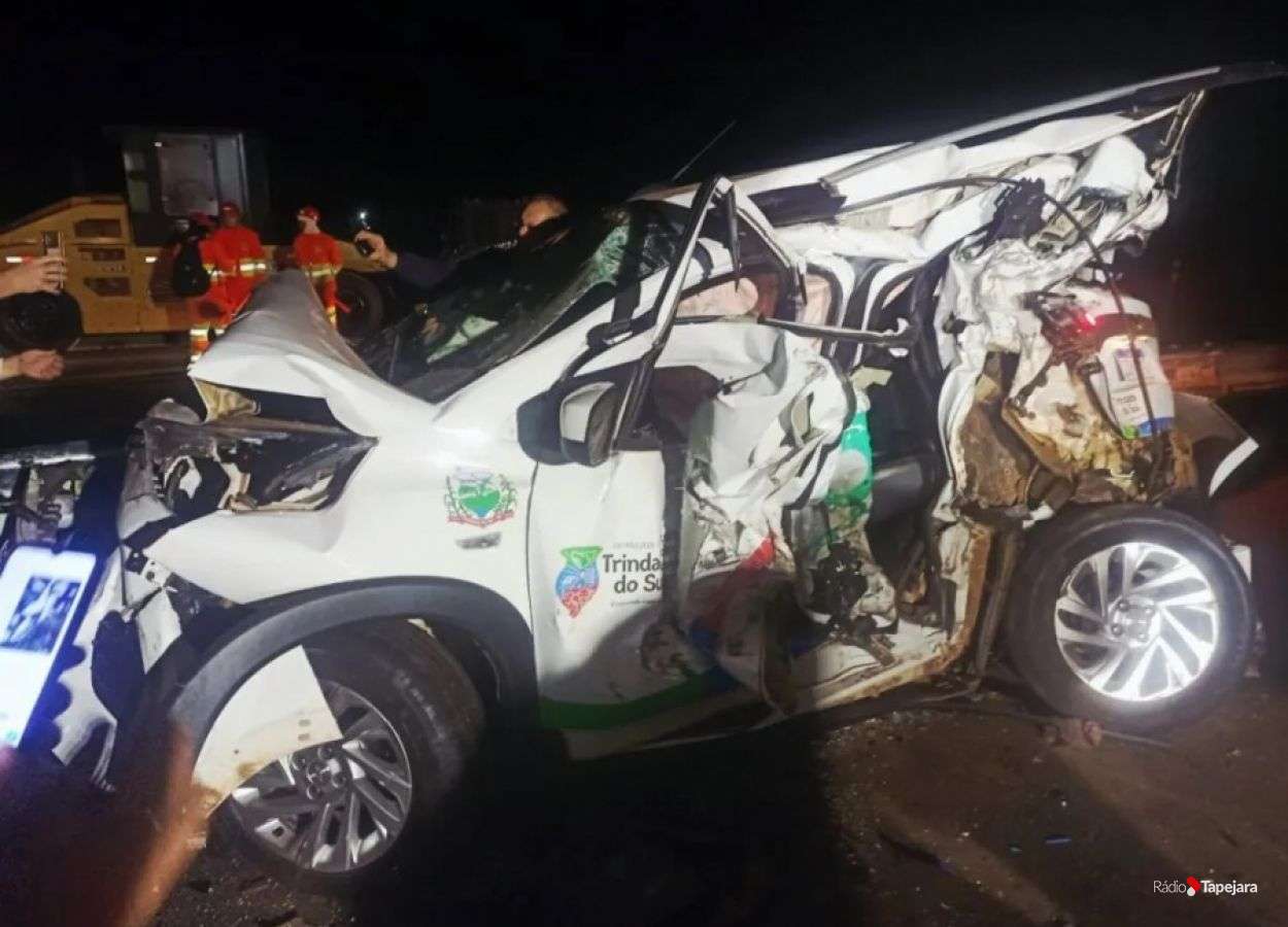 Tapejarense estava no veículo da prefeitura da Trindade do Sul na BR-386, envolvido em acidente em Mormaço