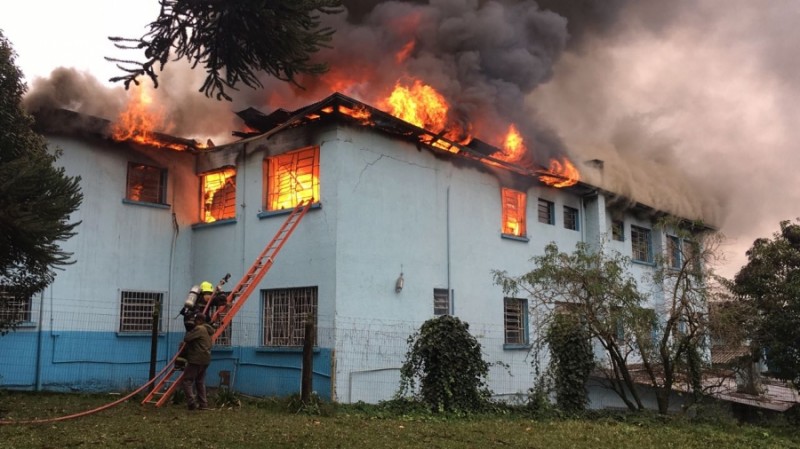 Incêndio atinge asilo em Vacaria