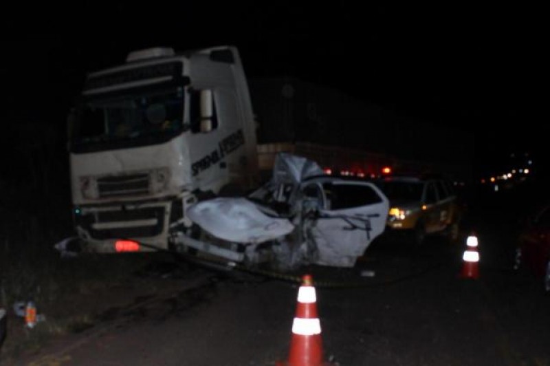 Cinco pessoas de uma mesma família morrem em acidente na ERS-406, em Nonoai