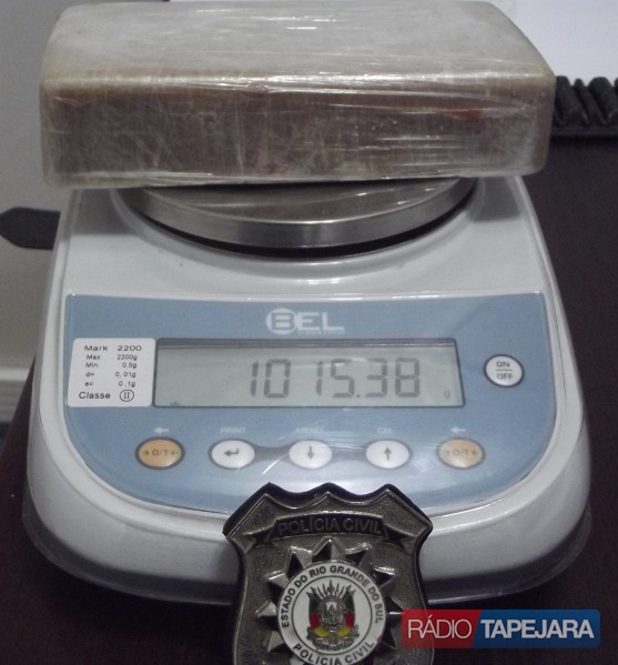 Polícia Civil de Tapejara prende Caxé com 1 kg de Crack e 300 gramas de Cocaína